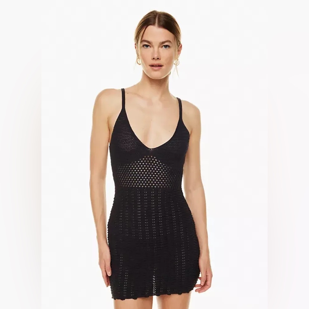 Aritzia Wilfred mini crochet dress